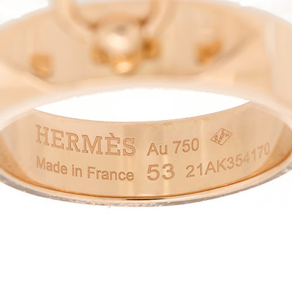 Hermes 18K Rose Gold PM Collier De Chien Ring 53 6.5 4 of 4
