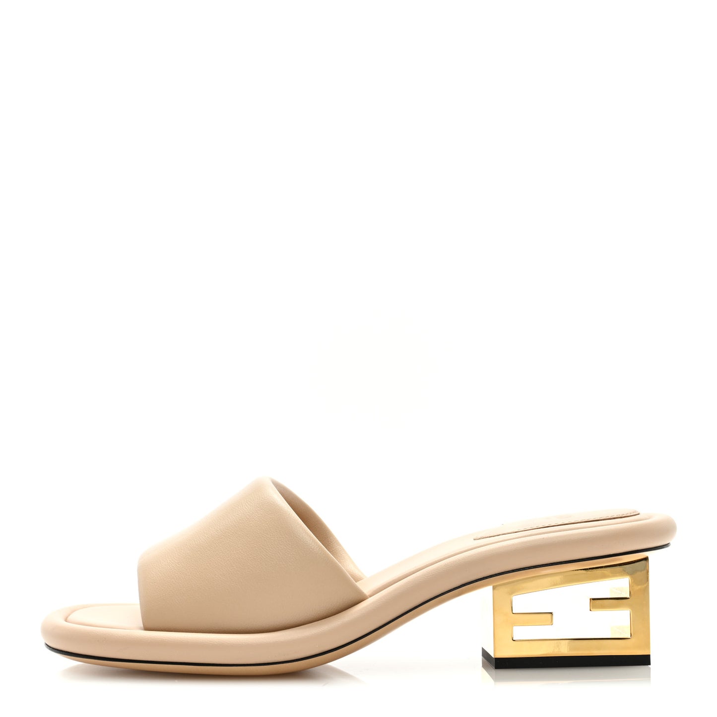 Nappa Baguette 60mm Slide Sandals 37 Buff