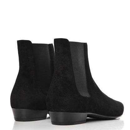 Saint Laurent Mens Suede Chelsea Boots 44 Black 4 of 9
