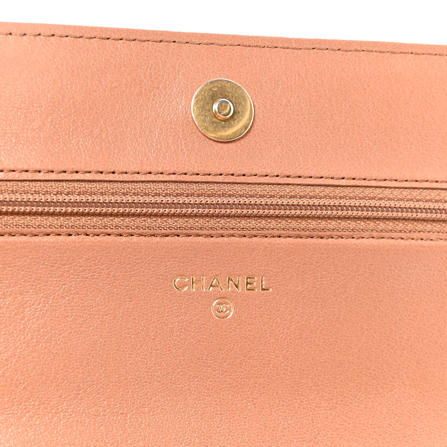 Chanel Lambskin Quilted Chanel 19 Wallet On Chain WOC Brown 6 of 12