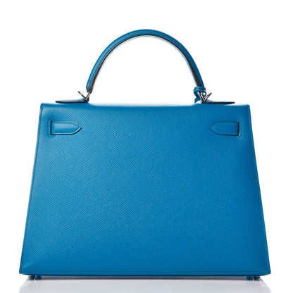 Hermes Epsom Kelly Sellier 32 Bleu Zanzibar 4 of 36