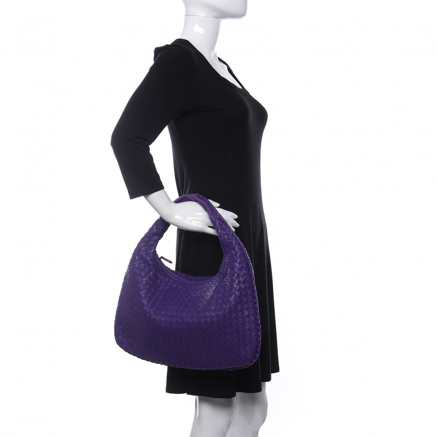 Nappa Intrecciato Small Veneta Hobo Anemone