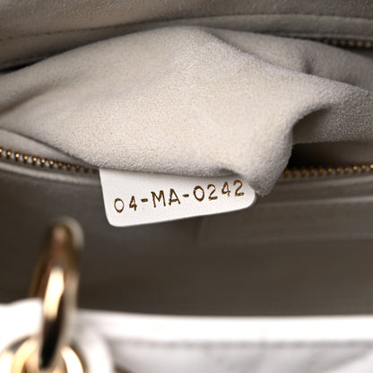 Christian Dior Lambskin Cannage Medium Lady Dior White 6 of 6