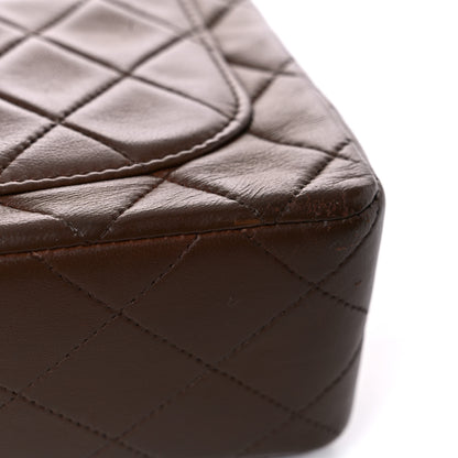 Chanel Lambskin Quilted Mini Square Flap Dark Brown 13 of 15