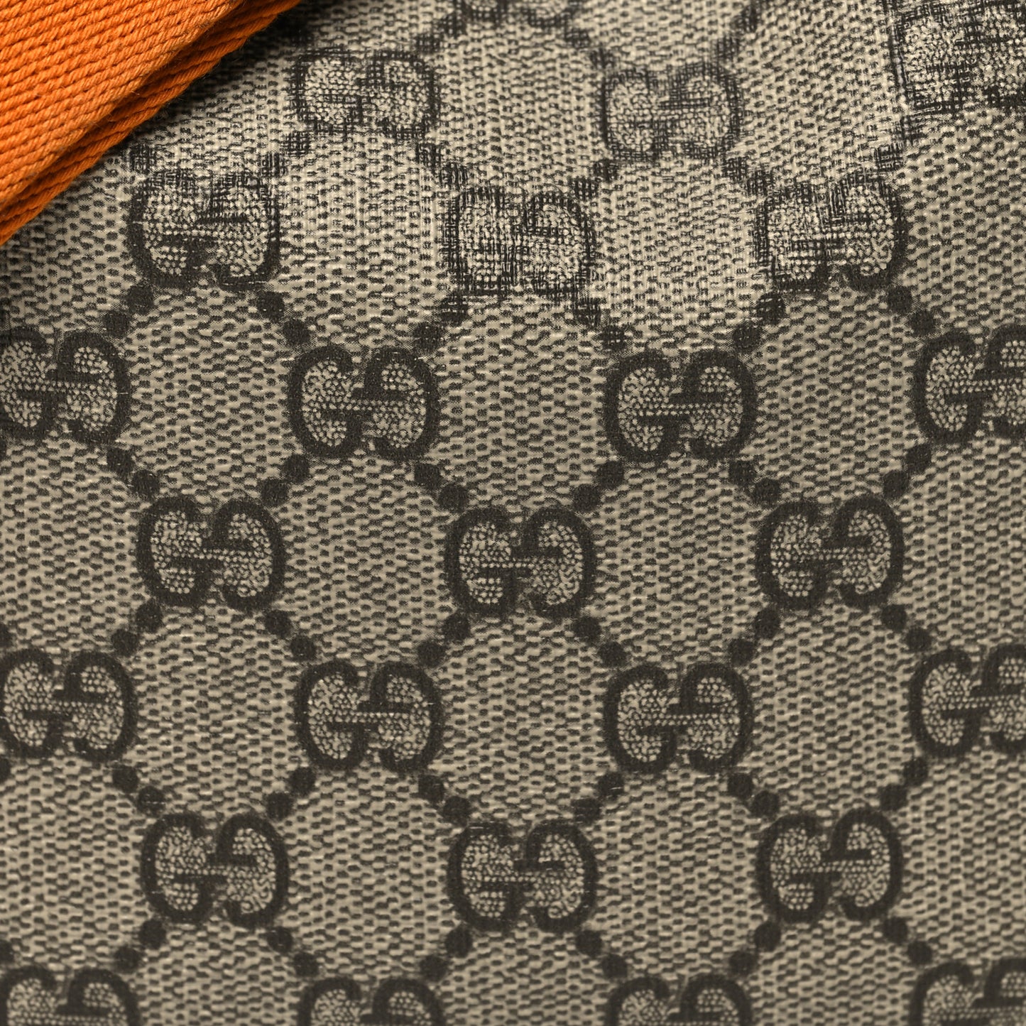 GG Supreme Monogram Textured Calfskin Web Small Attache Shoulder Bag Beige Ebony New Acero