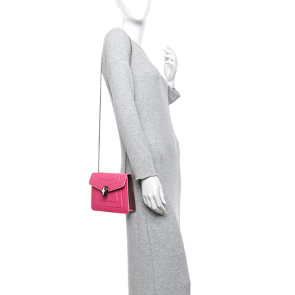 Bulgari Calfskin Small Serpenti Forever Snake Strap Crossbody Bag Pink 2 of 11