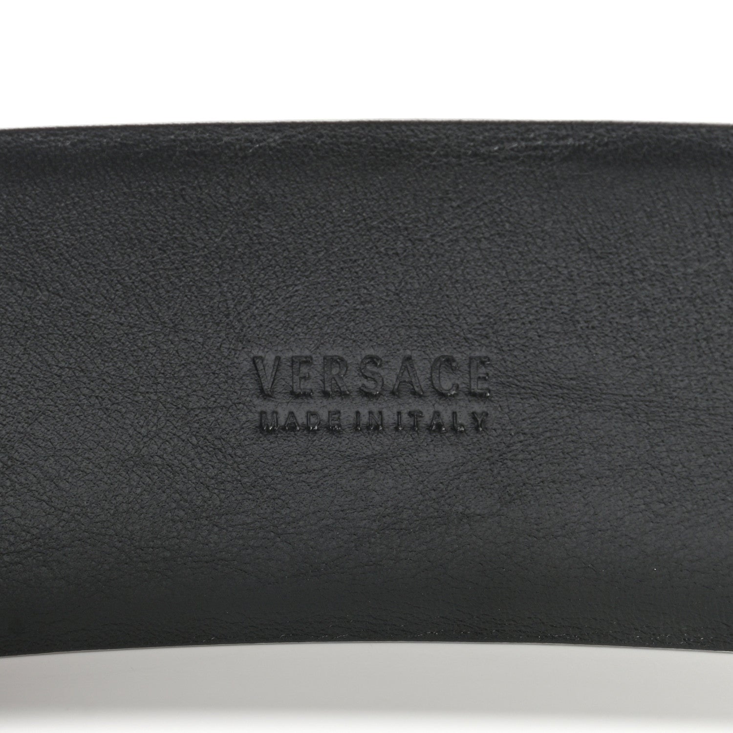 Versace Calfskin Metal Icon Wide Belt 70 28 Black Gold 5 of 10