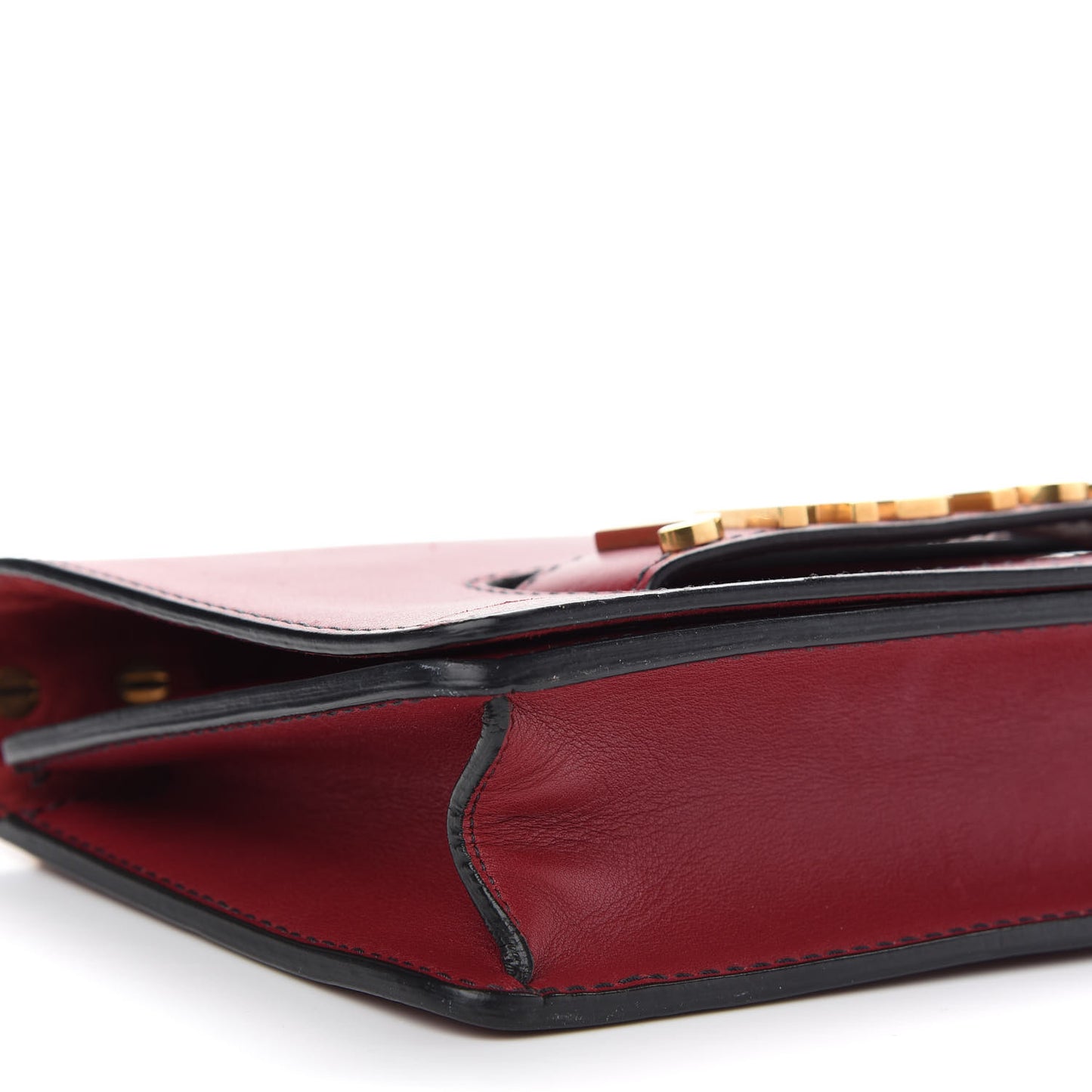 Calfskin J'Adior Chain Flap Bag Red