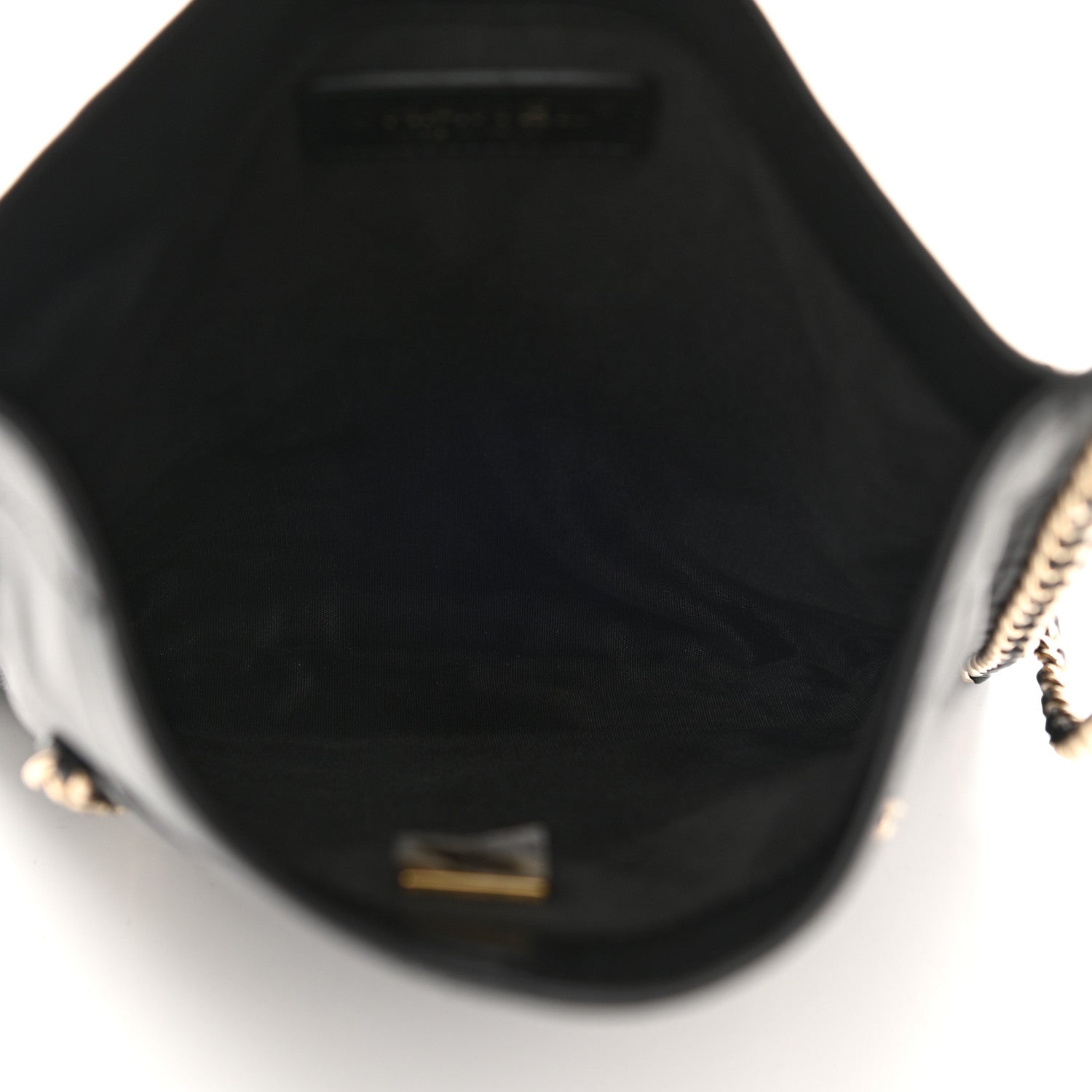 Chanel Calfskin Quilted Small Chain Flat Tote Black 5 of 13