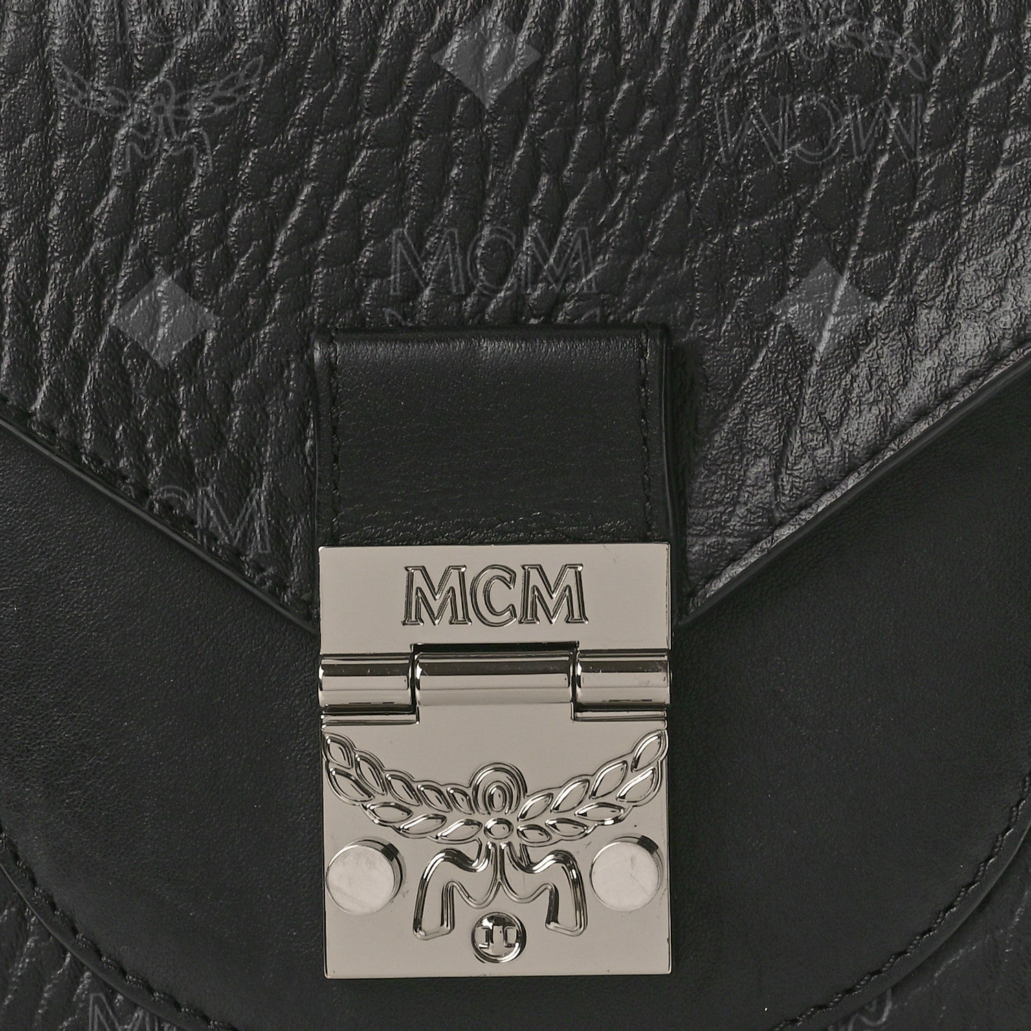 MCM Visetos Mini Patricia Crossbody Bag Black 9 of 15