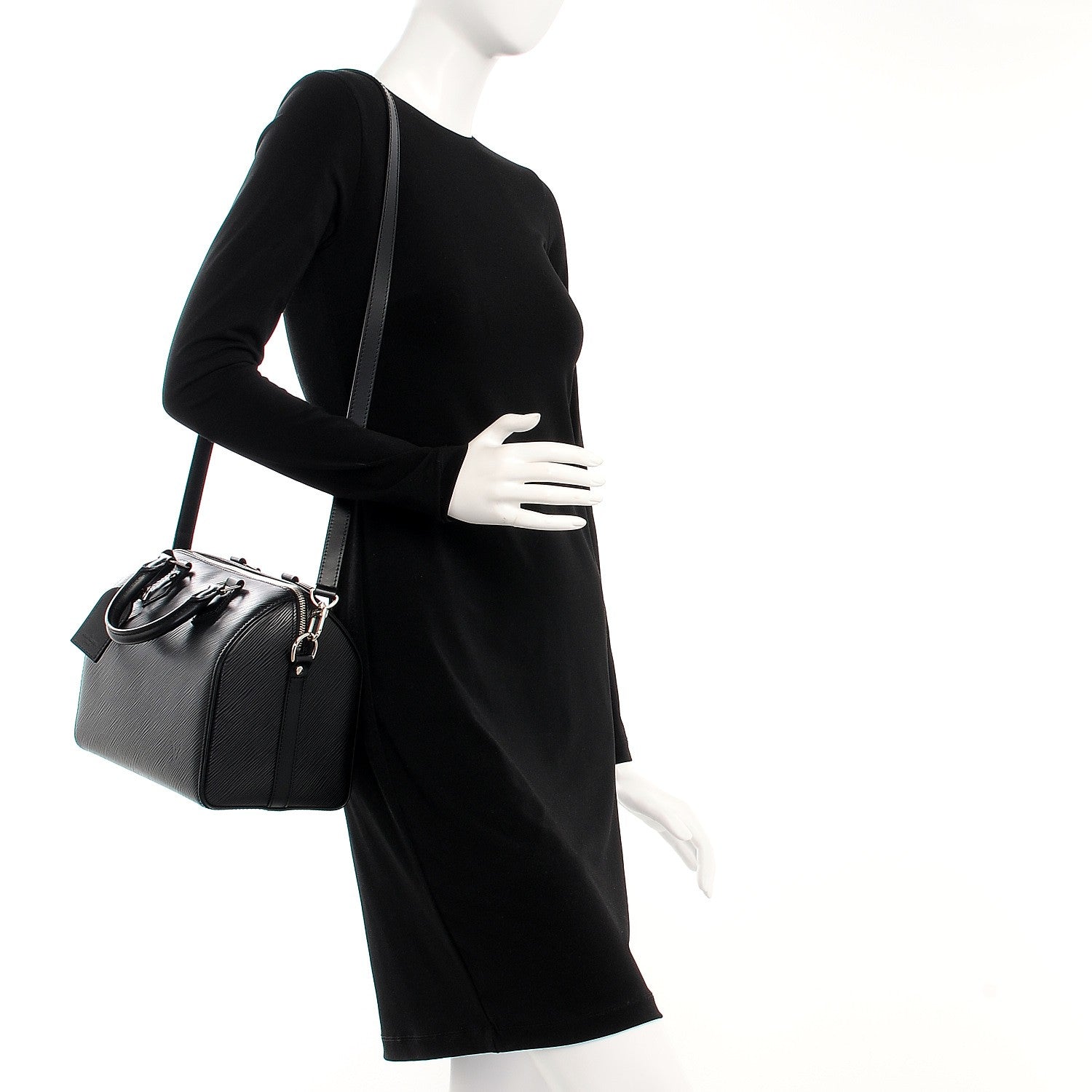 Louis Vuitton Epi Speedy Bandouliere 25 Black 2 of 12