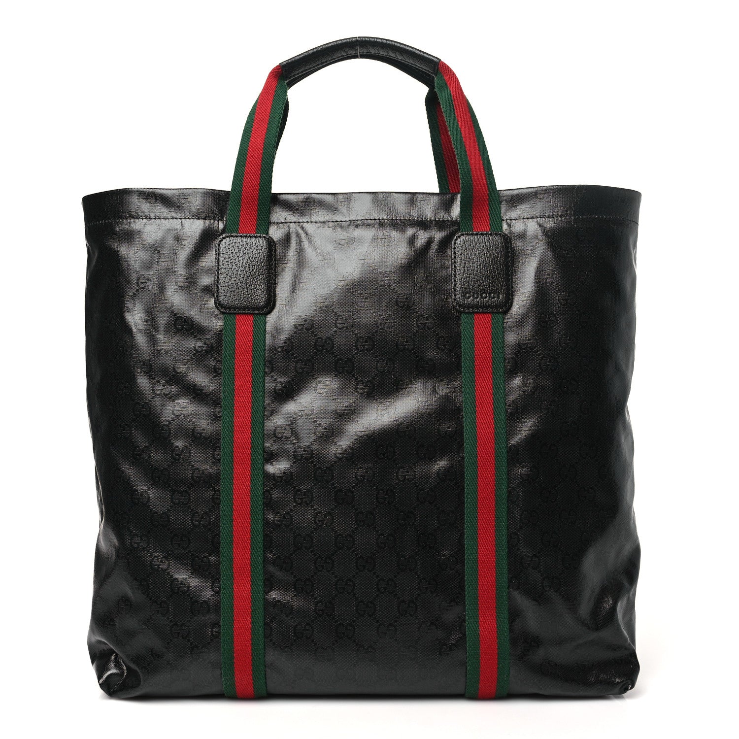 Gucci Crystal GG Monogram Web Tote Black 1 of 10