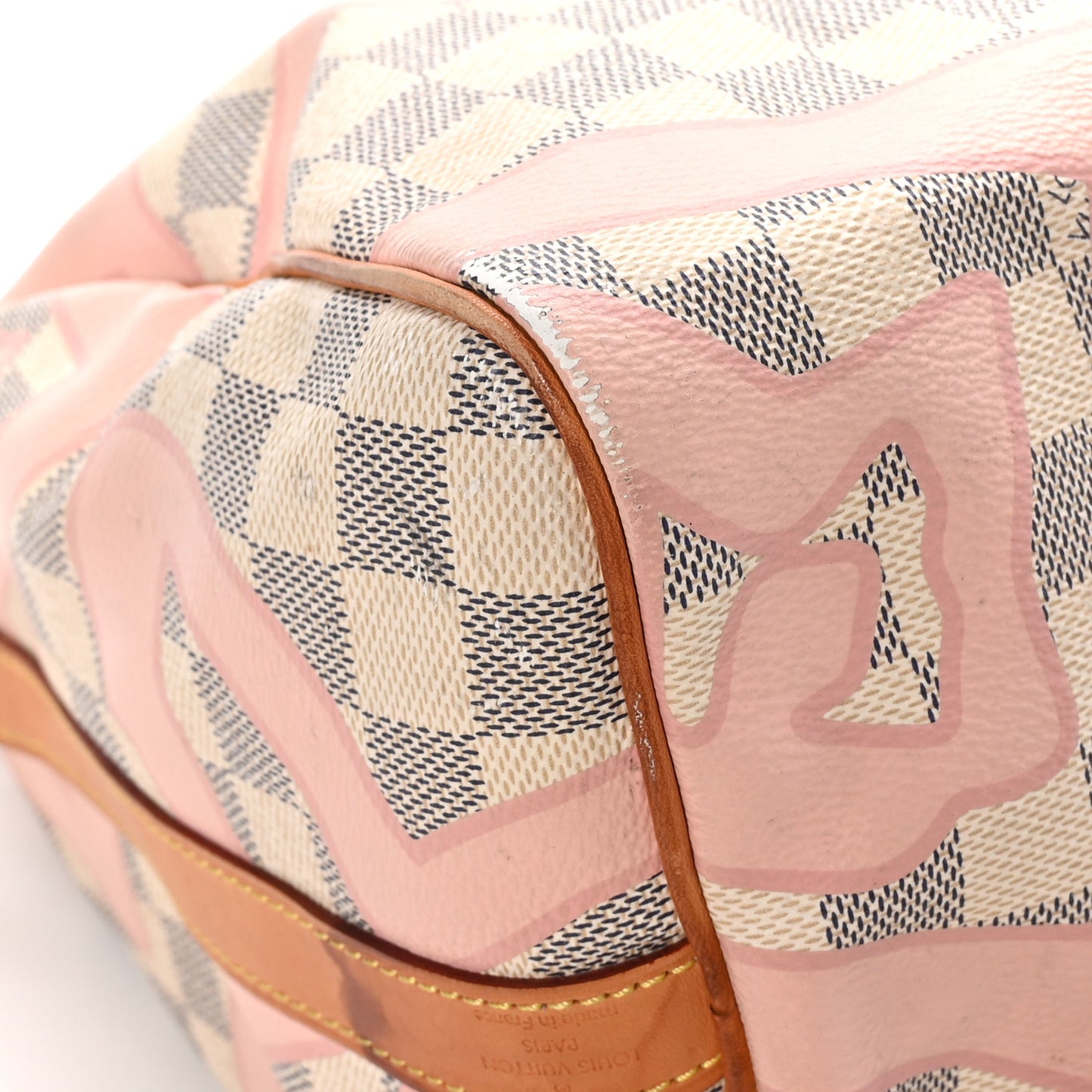 Damier Azur Tahitienne Speedy Bandouliere 30 Rose Ballerine