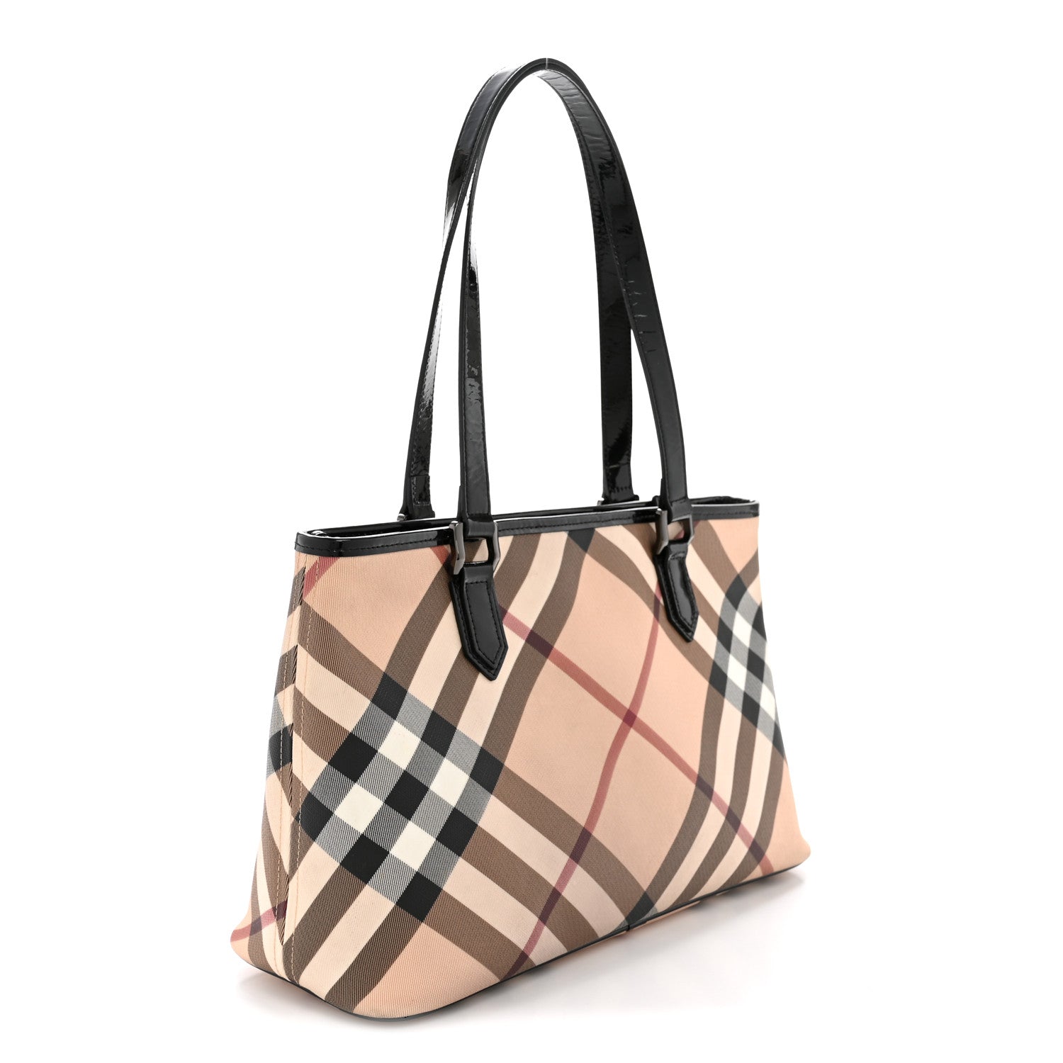 Burberry Supernova Check Small Nickie Tote Black Black 3 of 13