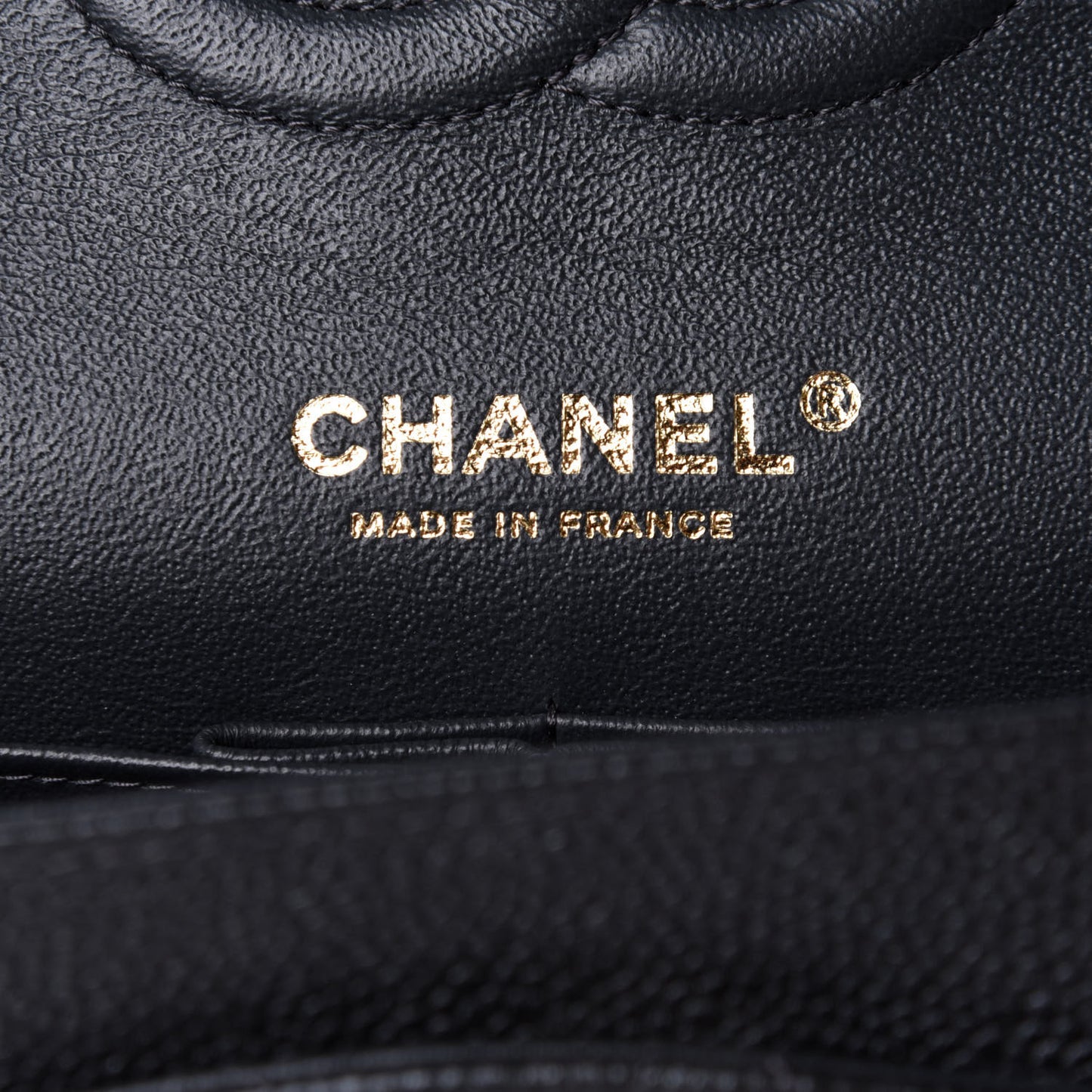 Caviar Quilted Medium Double Flap Dark Grey