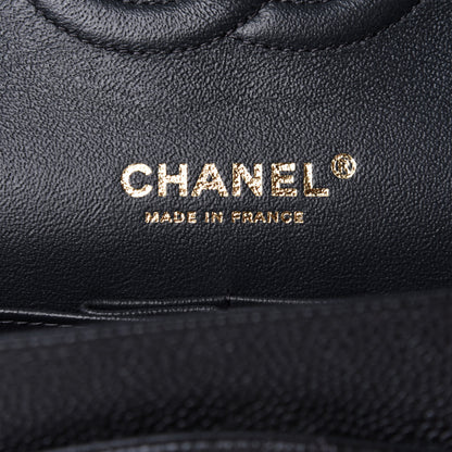 Chanel Caviar Quilted Medium Double Flap Dark Grey 5 of 10