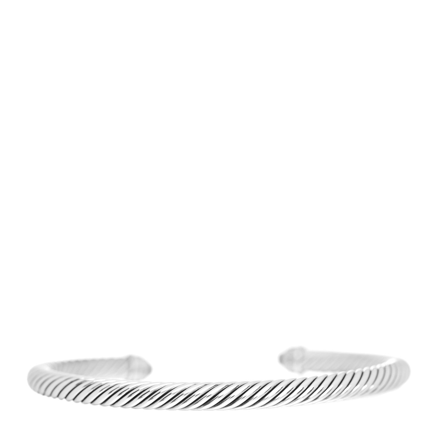 David Yurman Sterling Silver Diamond Morganite 5mm Cable Classics Bracelet 3 of 4