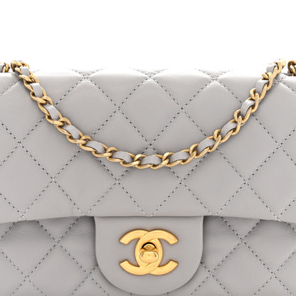 Chanel Lambskin Quilted Mini Rectangular Pearl Crush Flap Grey 8 of 12