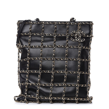 Chanel Lambskin Large Shopping Chain Tote Black 3 of 11