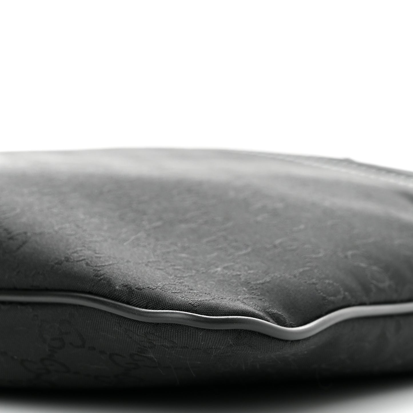 Nylon Monogram Medium Flat Messenger Bag Black