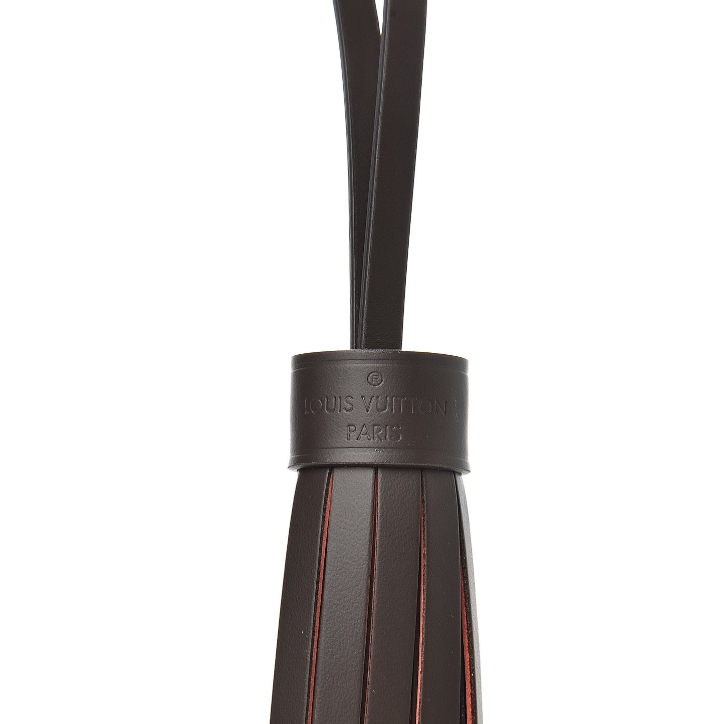 Calfskin Croisette Tassel Bag Charm Ebene