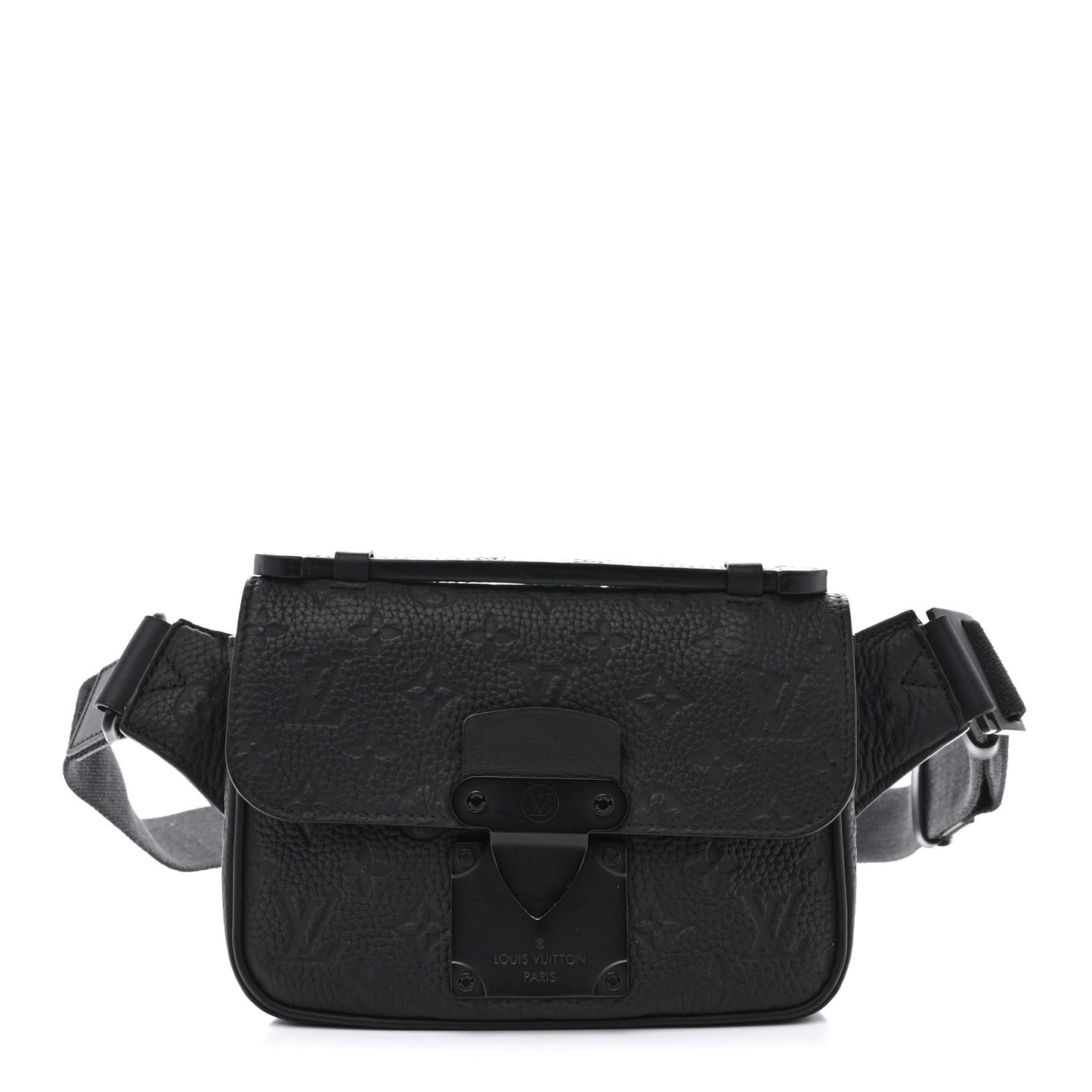 Taurillon Monogram S Lock Sling Bag Black