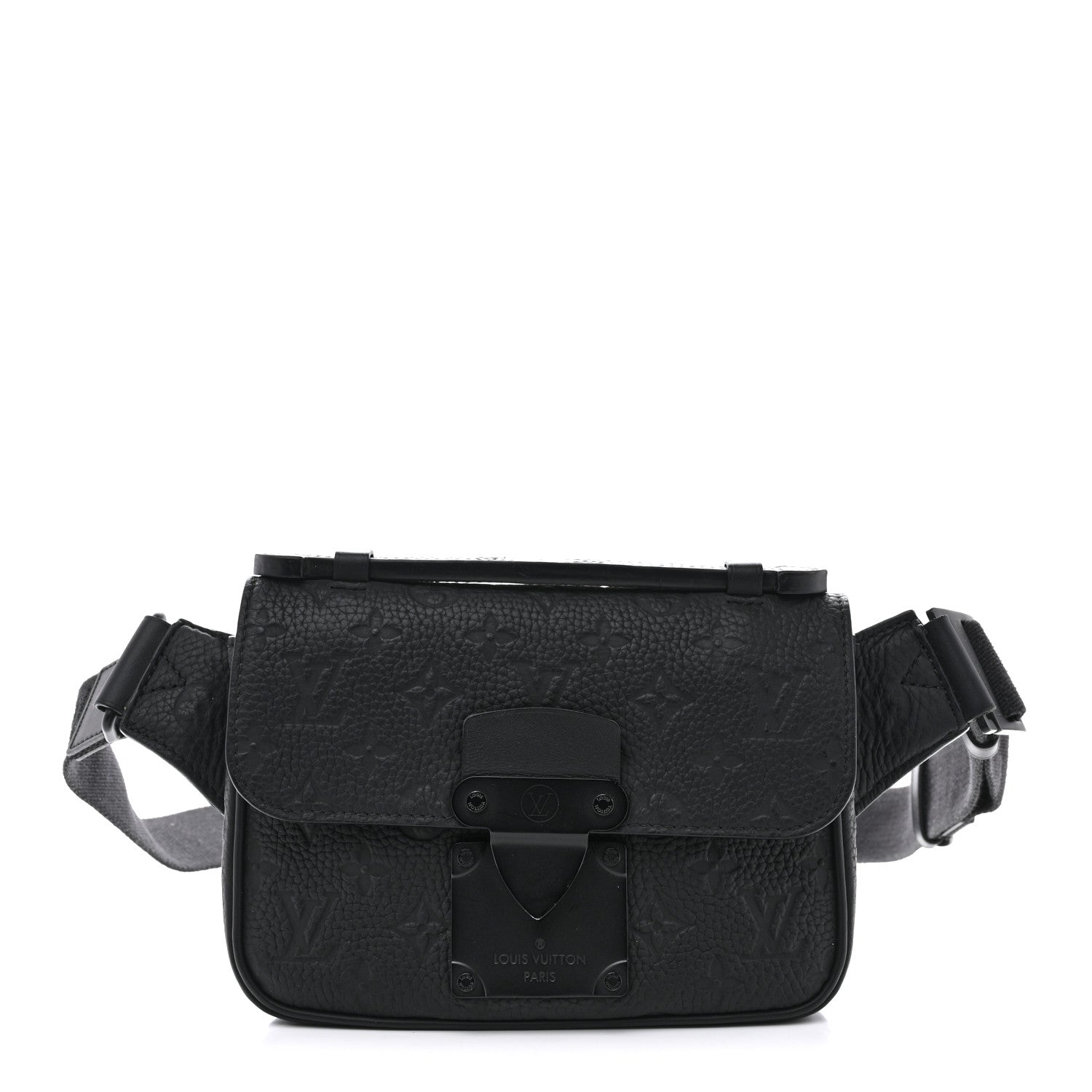 Louis Vuitton Taurillon Monogram S Lock Sling Bag Black 1 of 11