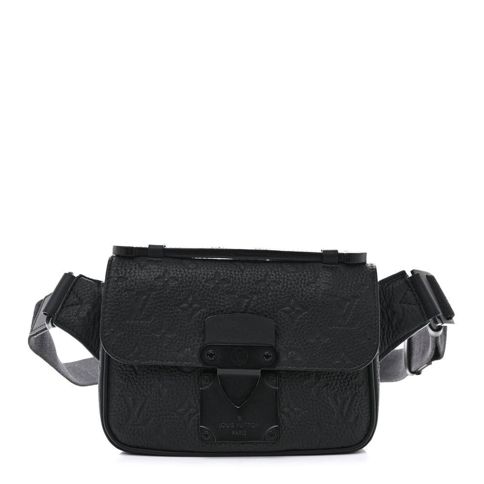 Louis Vuitton Taurillon Monogram S Lock Sling Bag Black 1883258 ...