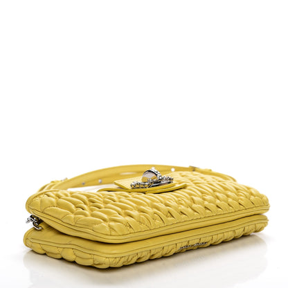 Miu Miu Nappa Matelasse Crystal Clutch Sole 5 of 8