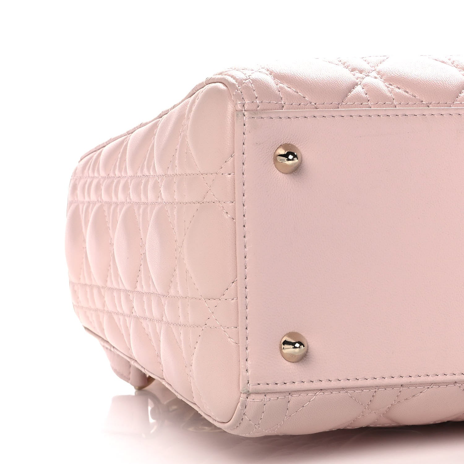 Christian Dior Lambskin Cannage Medium Lady Dior Light Pink 10 of 11