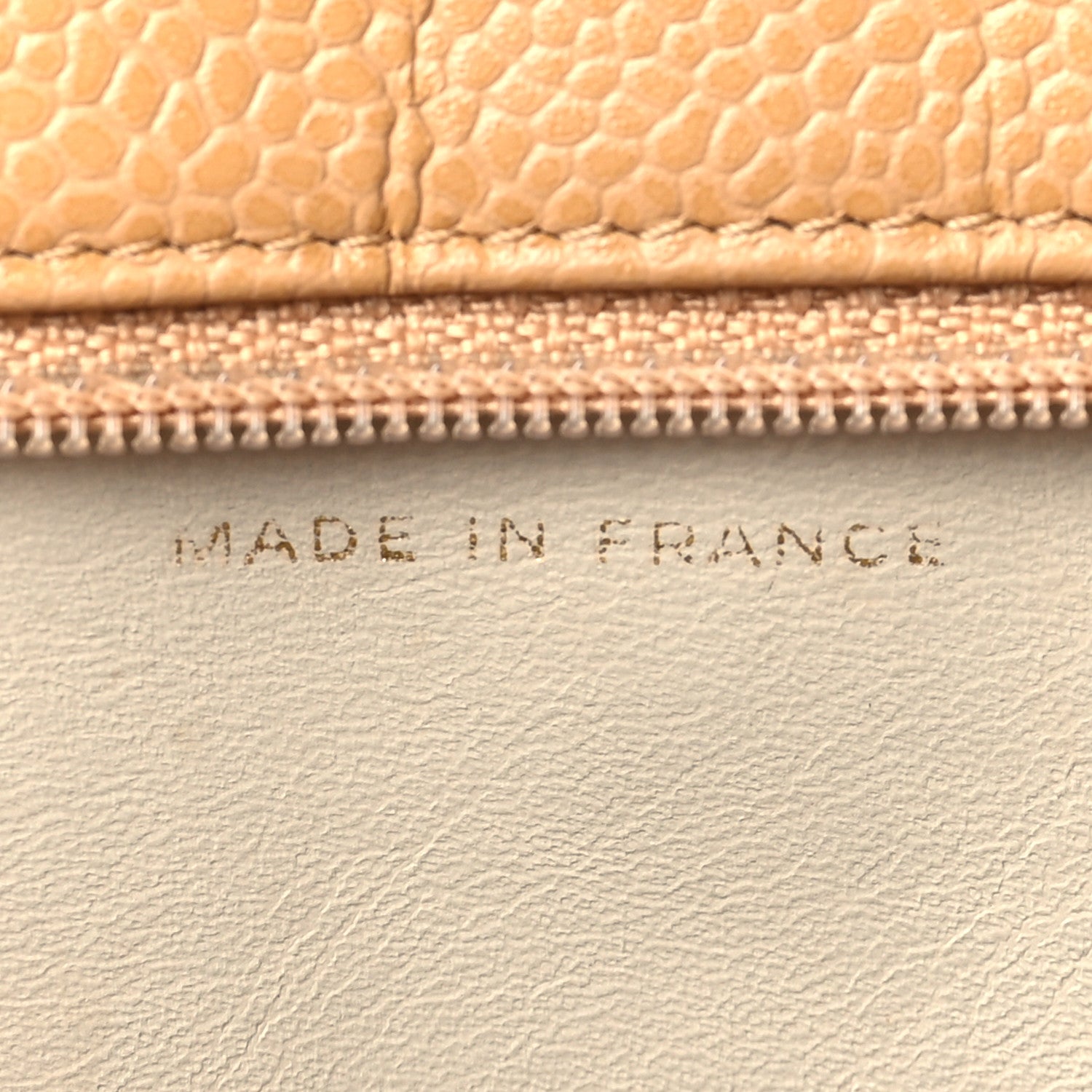 Chanel Caviar Timeless CC Cosmetic Pouch Beige 7 of 10