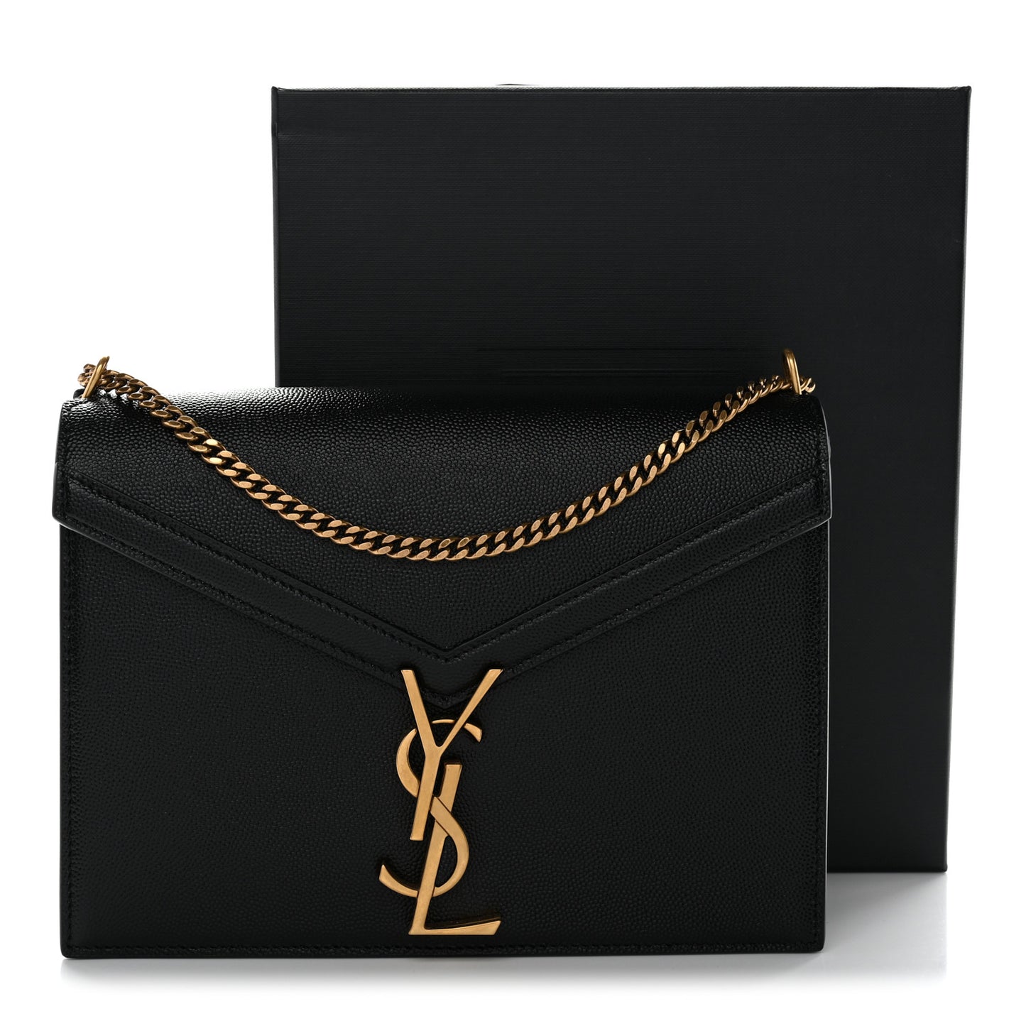 Grain De Poudre Monogram Cassandra Clasp Bag Black