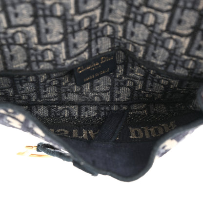 Christian Dior Oblique Slim Saddle Pouch Blue 5 of 12