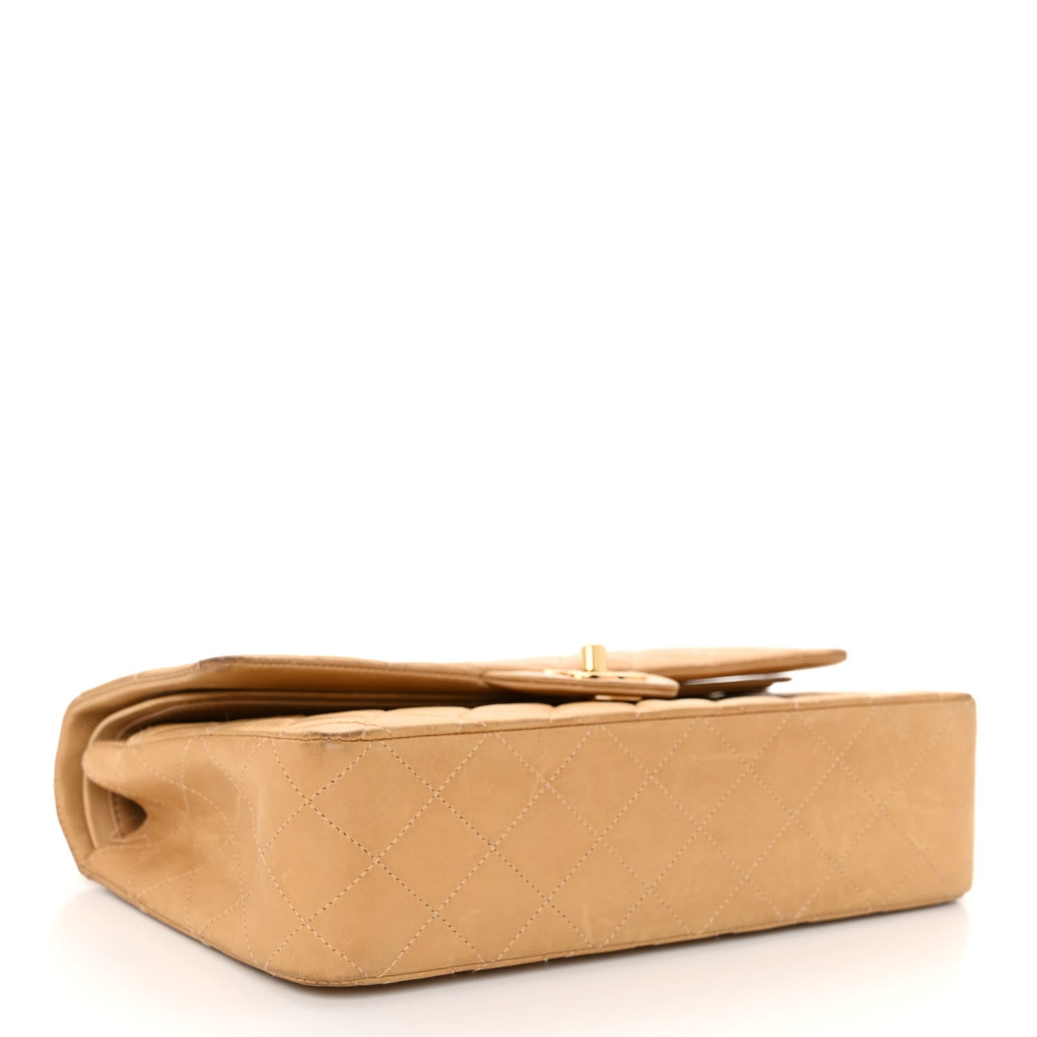 Chanel Lambskin Quilted Medium Double Flap Beige 4 of 13