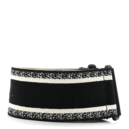 Christian Dior Canvas Embroidered Shoulder Strap Black Ultramatte 2 of 5