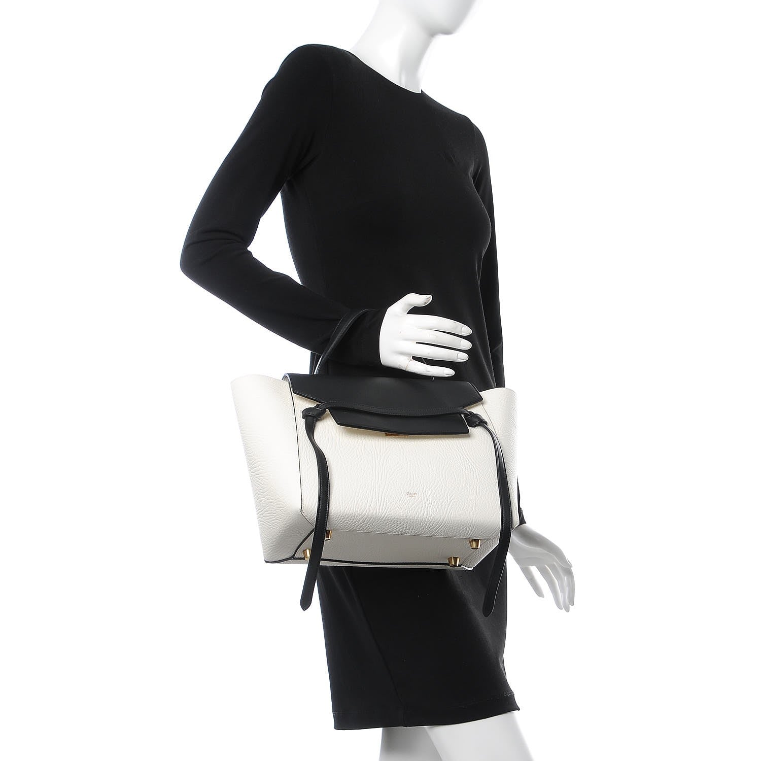 Celine Elephant Calfskin Mini Belt Bag White 2 of 9