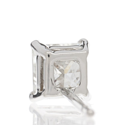 Parker & West by FASHIONPHILE Platinum Diamond .61ct Princess Cut Solitaire Earrings 5 of 6