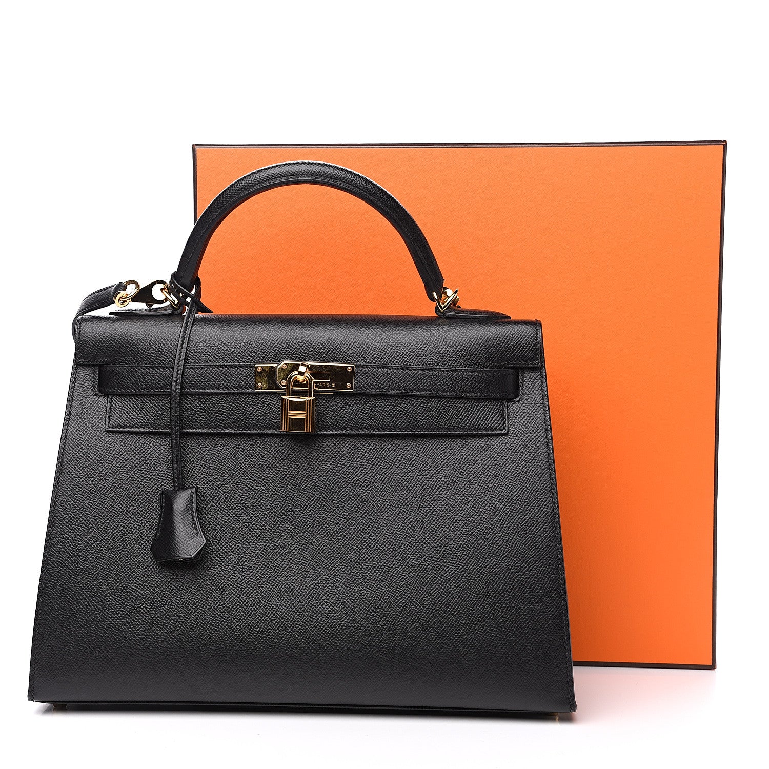 Hermes Epsom Kelly Sellier 32 Black 8 of 9