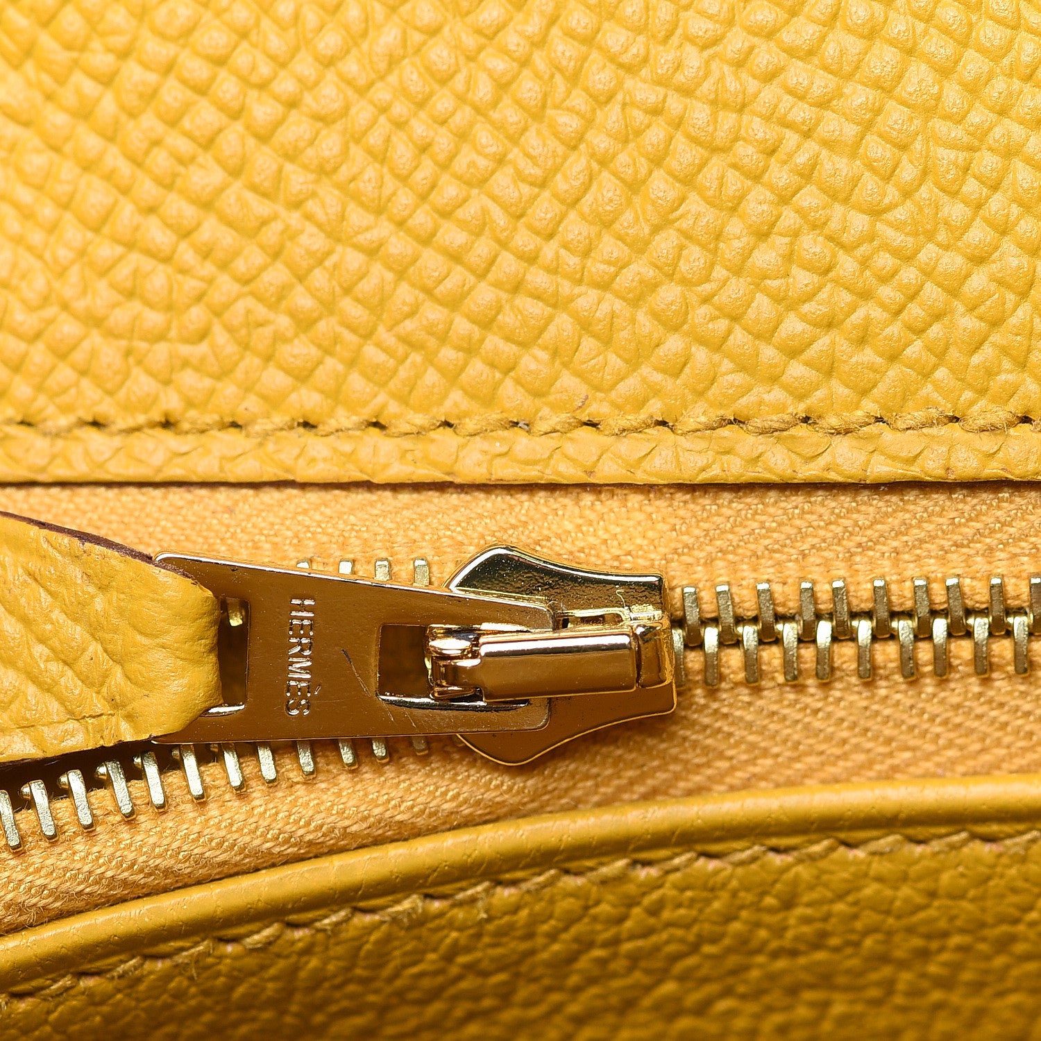 Hermes Epsom Horseshoe Kelly Sellier 25 Jaune Ambre Etoupe 21 of 34