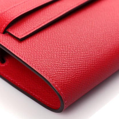 Hermes Epsom Kelly Wallet To Go Rouge Casaque 8 of 9