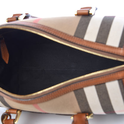 Burberry House Check Medium Alchester Bowling Bag Tan 6 of 23