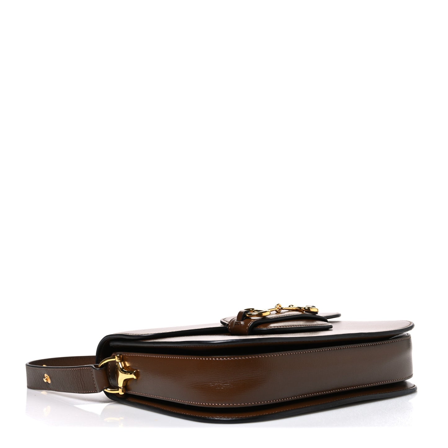 Azalea Calfskin Horsebit 1955 Shoulder Bag Brown Sugar