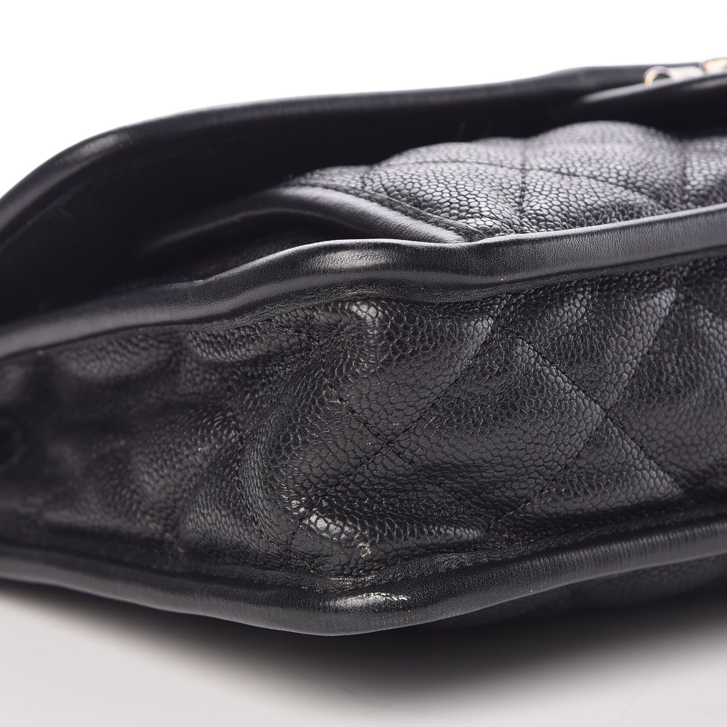 Caviar Quilted Medium French Riviera Flap Black