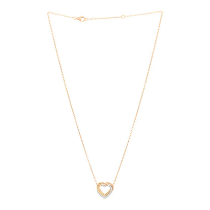 Cartier 18K Pink Yellow White Gold Diamond Trinity Heart Paved Pendant Necklace 2 of 4
