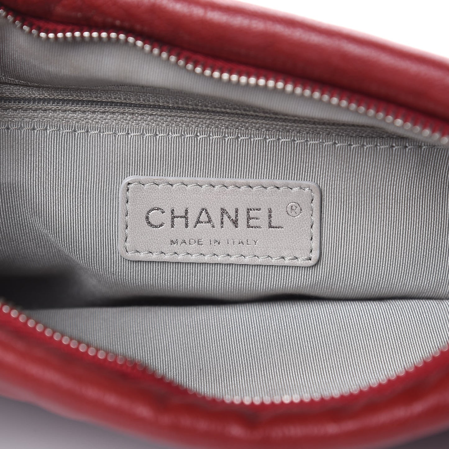 Calfskin On The Bund Pochette Dark Red