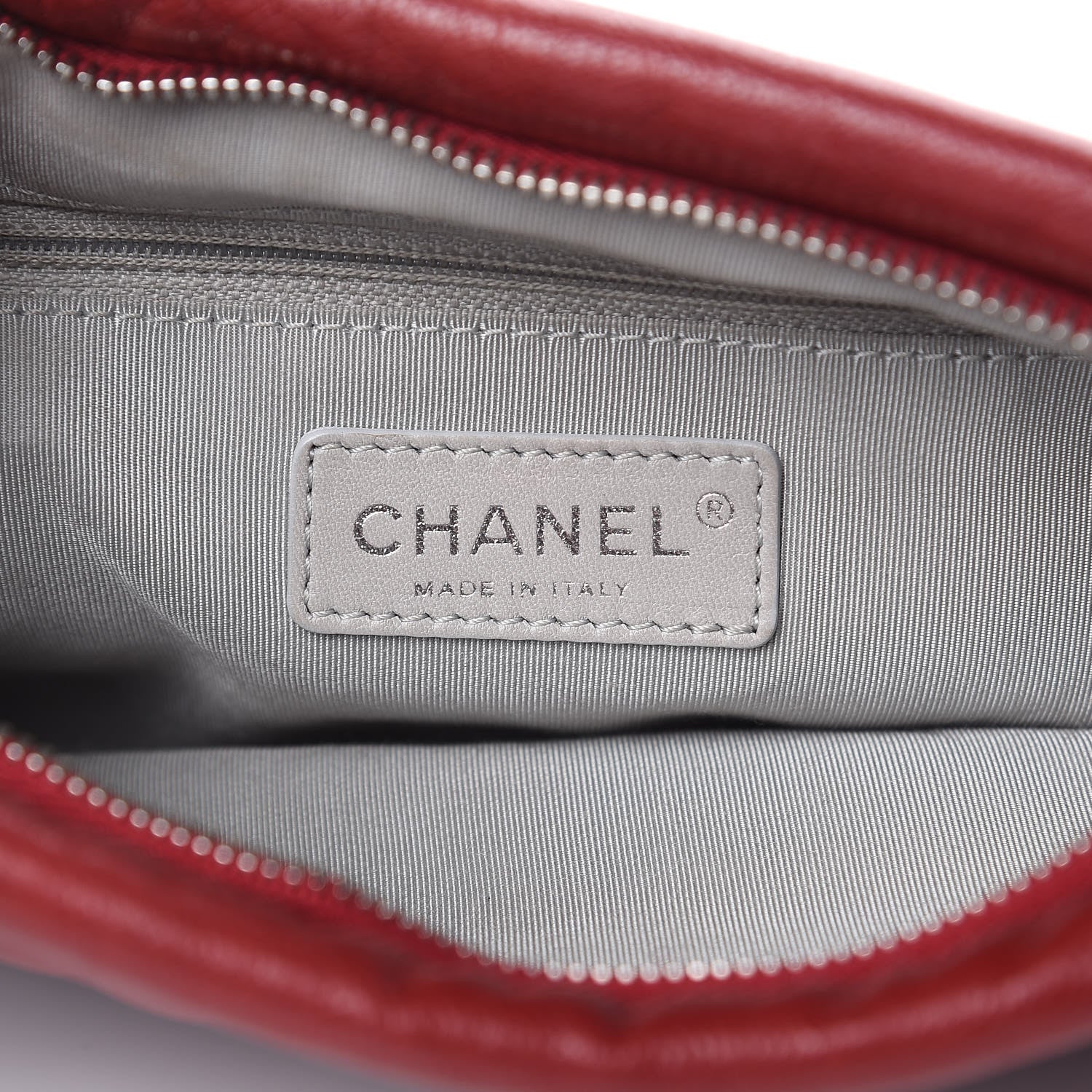 Chanel Calfskin On The Bund Pochette Dark Red 6 of 12