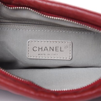 Chanel Calfskin On The Bund Pochette Dark Red 6 of 12