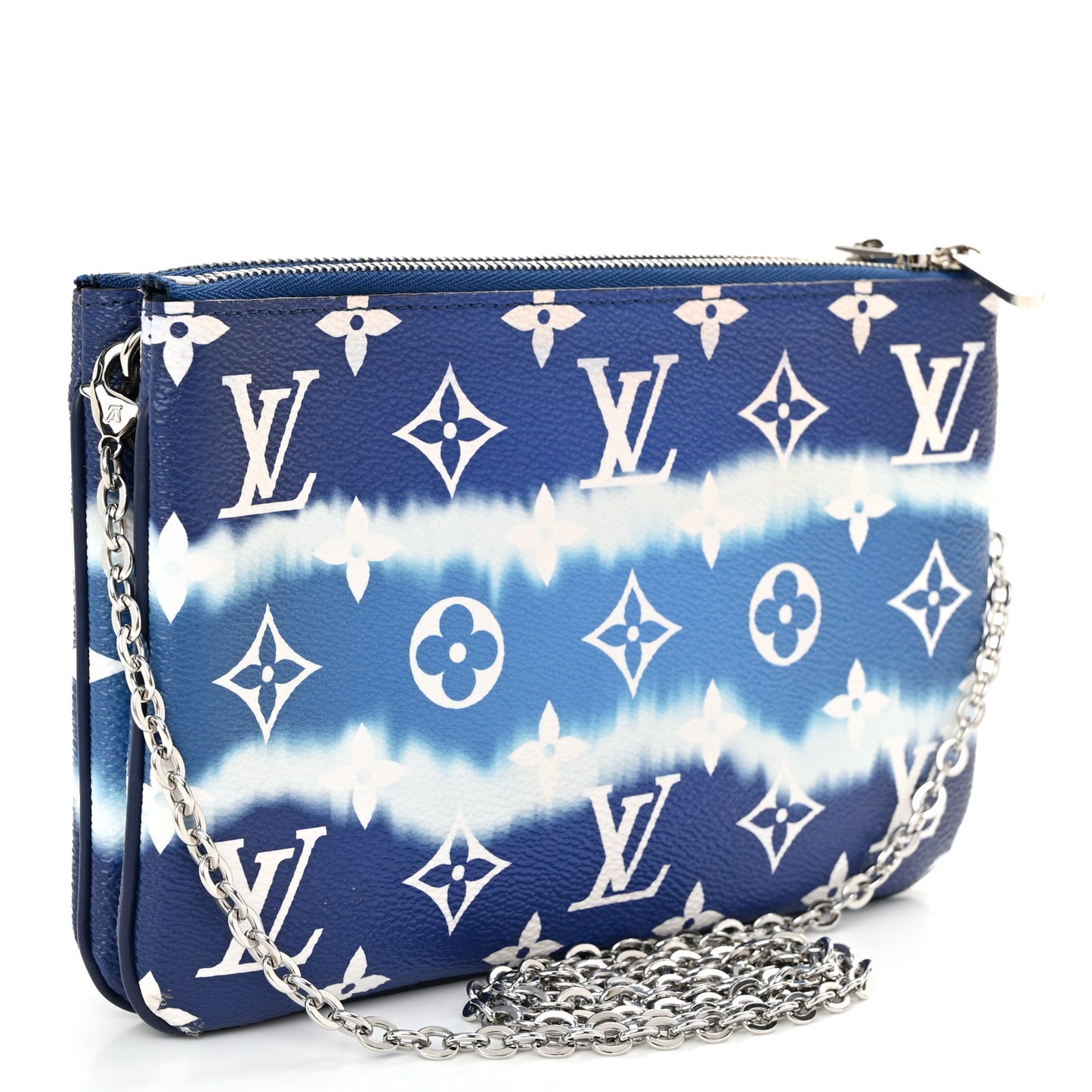 Monogram Giant Escale Double Zip Pochette Blue