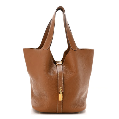 Hermes Taurillon Clemence Picotin Lock 26 GM Gold 1 of 10