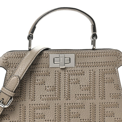 Fendi Cuoio Romano Nappa Intreccio FF Small Peekaboo I SEE U Corda 8 of 10